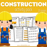 Construction Activity Pack For Preschool - Kindergarten