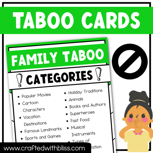 Family Reunion Taboo Game 150 Cards Reunion Party Party Game Night Forbidden Words