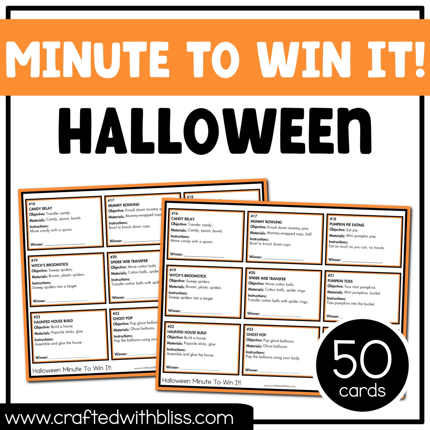 Halloween Party Game Printable Bundle