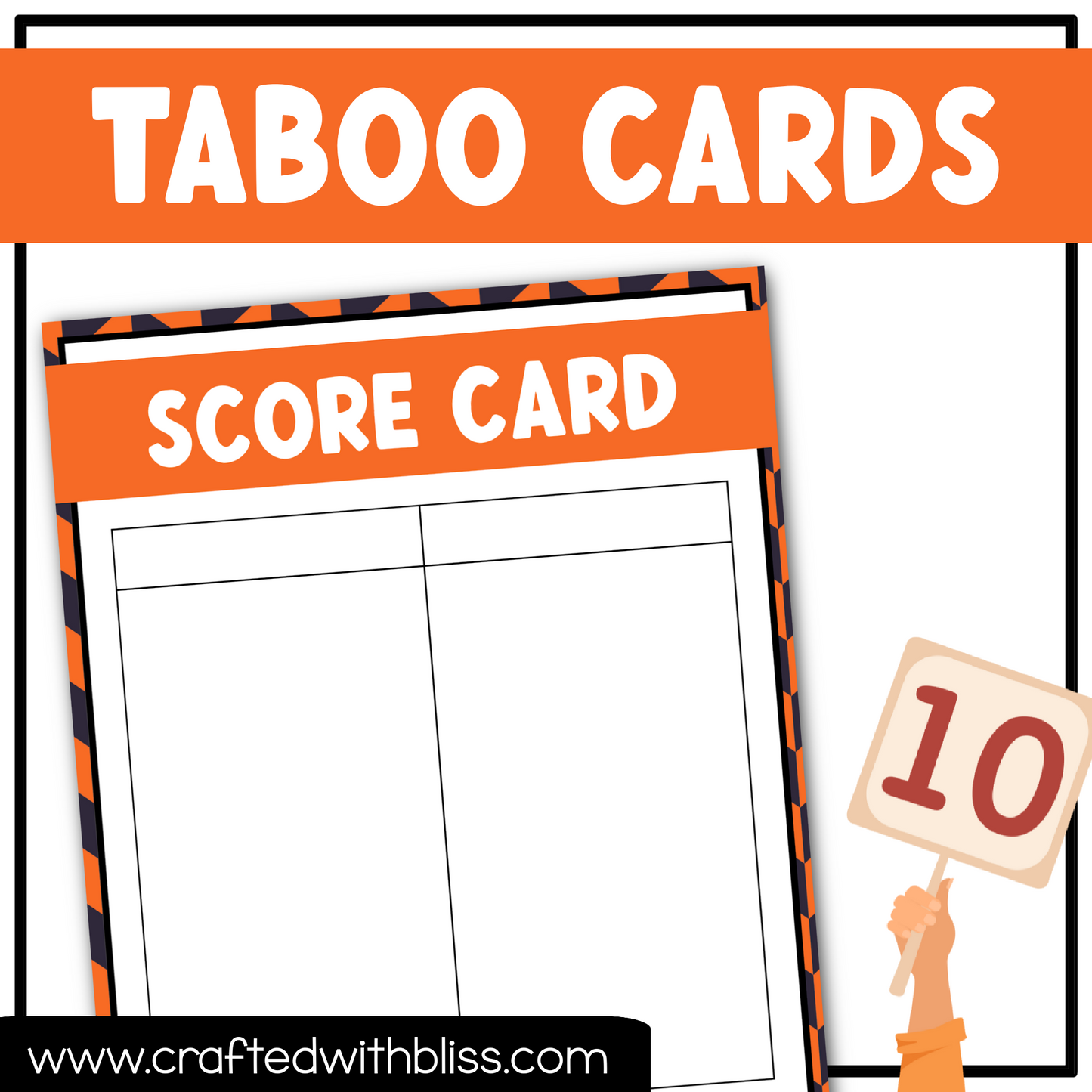 Halloween Taboo Game 150 Cards Halloween Party Game Night Forbidden Words