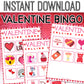 Valentine's Day Bingo For Kids - 30 Cards