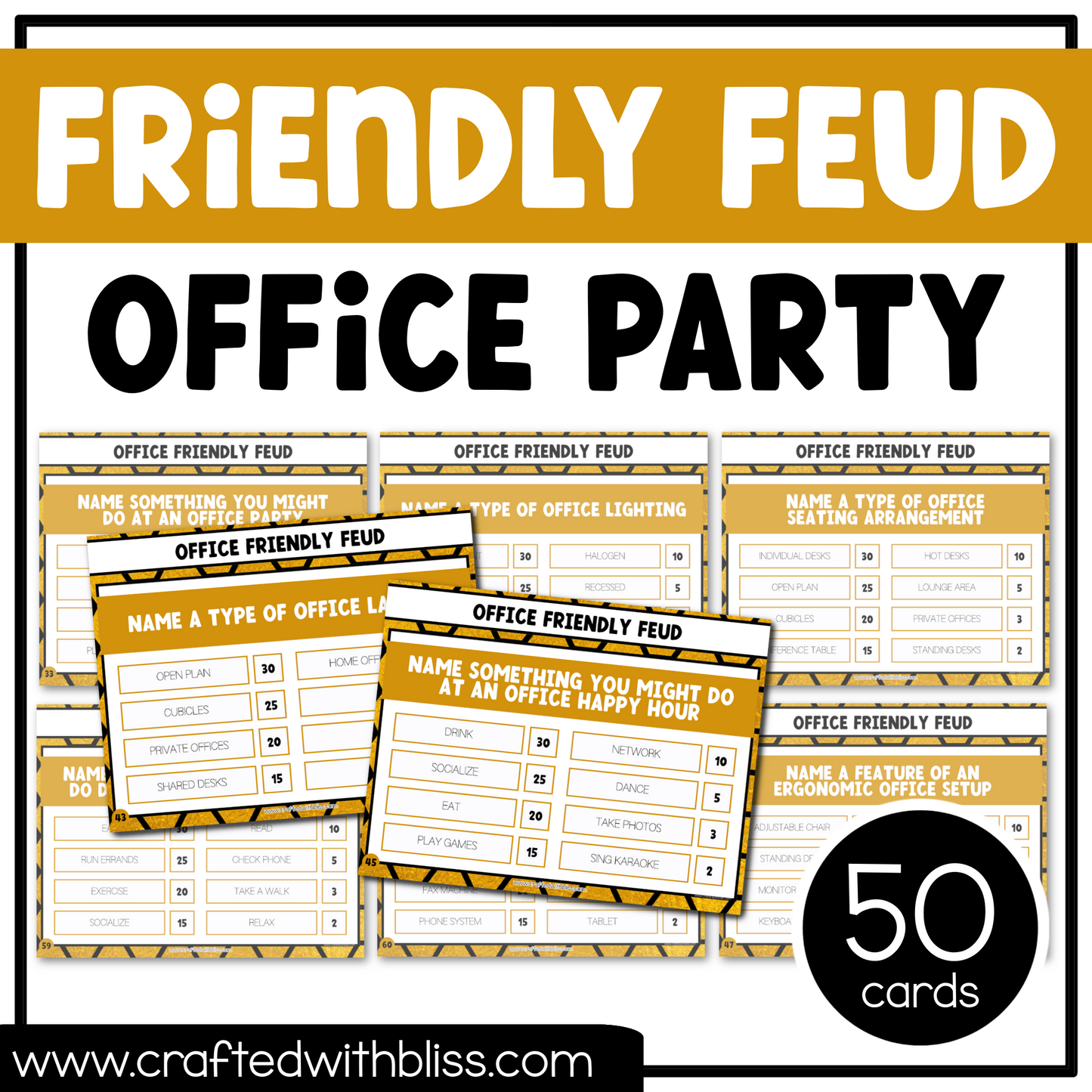 Office Theme Party Friendly Feud Game Work Staff Team Building