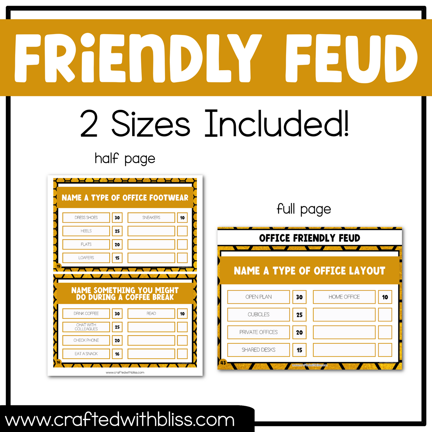 Office Theme Party Friendly Feud Game Work Staff Team Building