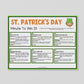 St. Patrick's Day Party Minute Games Ice Breaker Games For Adult Friends Family Classroom Brain Break Game Night Family Reunion Group Games