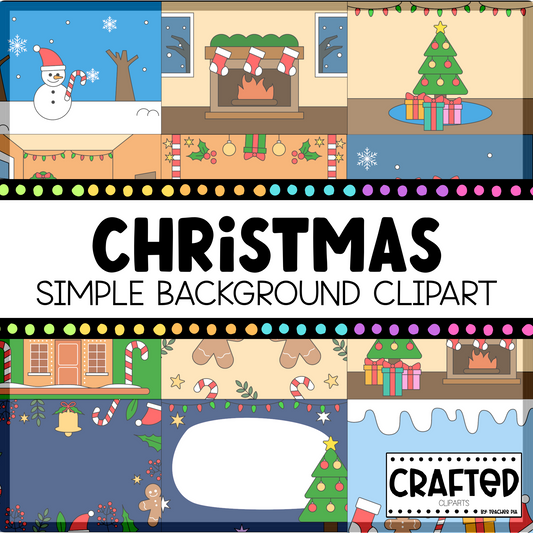 Simple Christmas Background Scene December Clipart Commercial Use