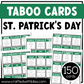 St. Patrick's Day Taboo Game 150 Cards St. Paddys March Party Game