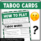 St. Patrick's Day Taboo Game 150 Cards St. Paddys March Party Game