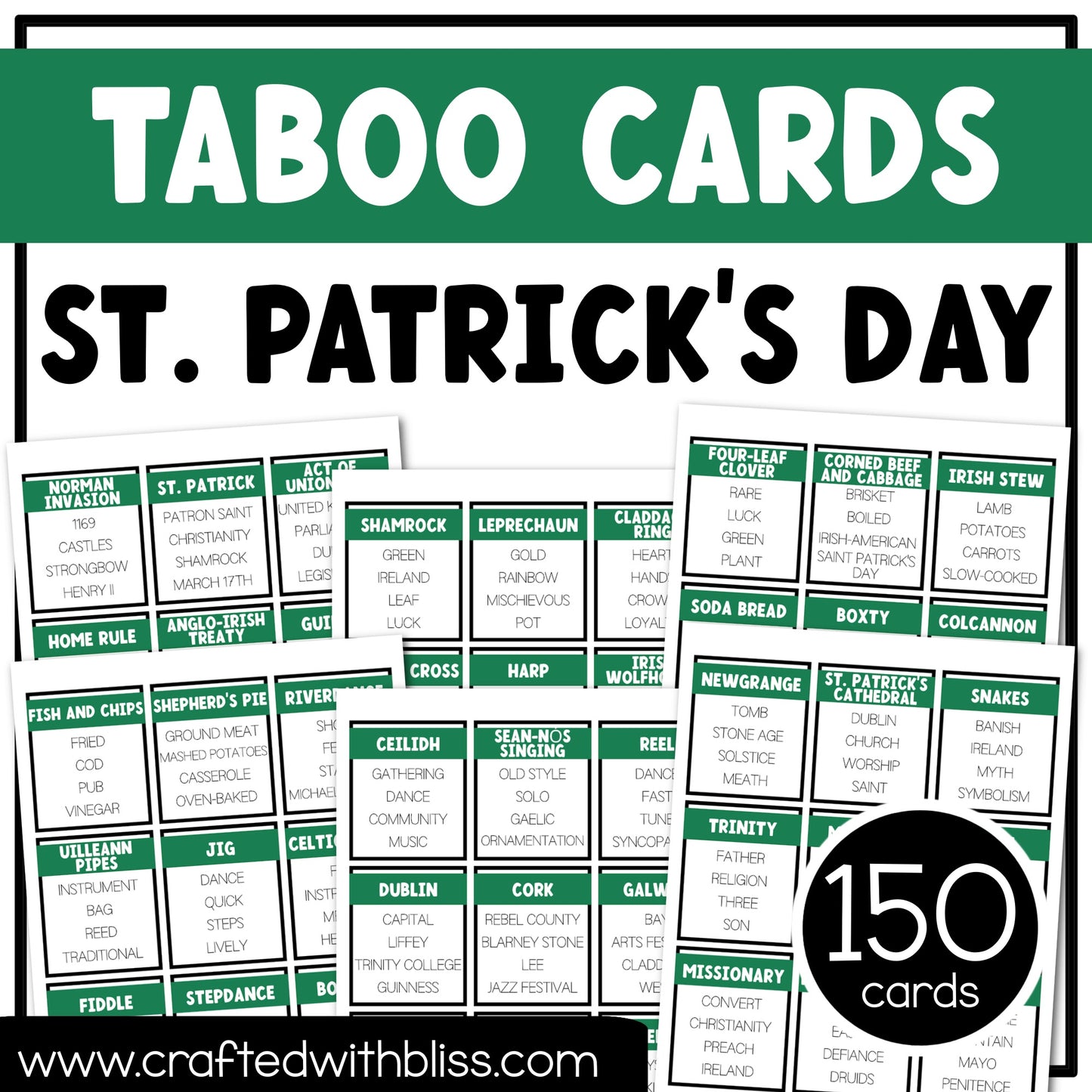 St. Patrick's Day Party Game Printable Bundle Game Night