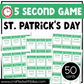 St. Patrick's Day Party Theme 5 Second Game 50 Cards Ice Breaker Brain March