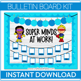 Superhero Theme Back to School Bulletin Board Kit | Classroom Decor | Super Minds at Work