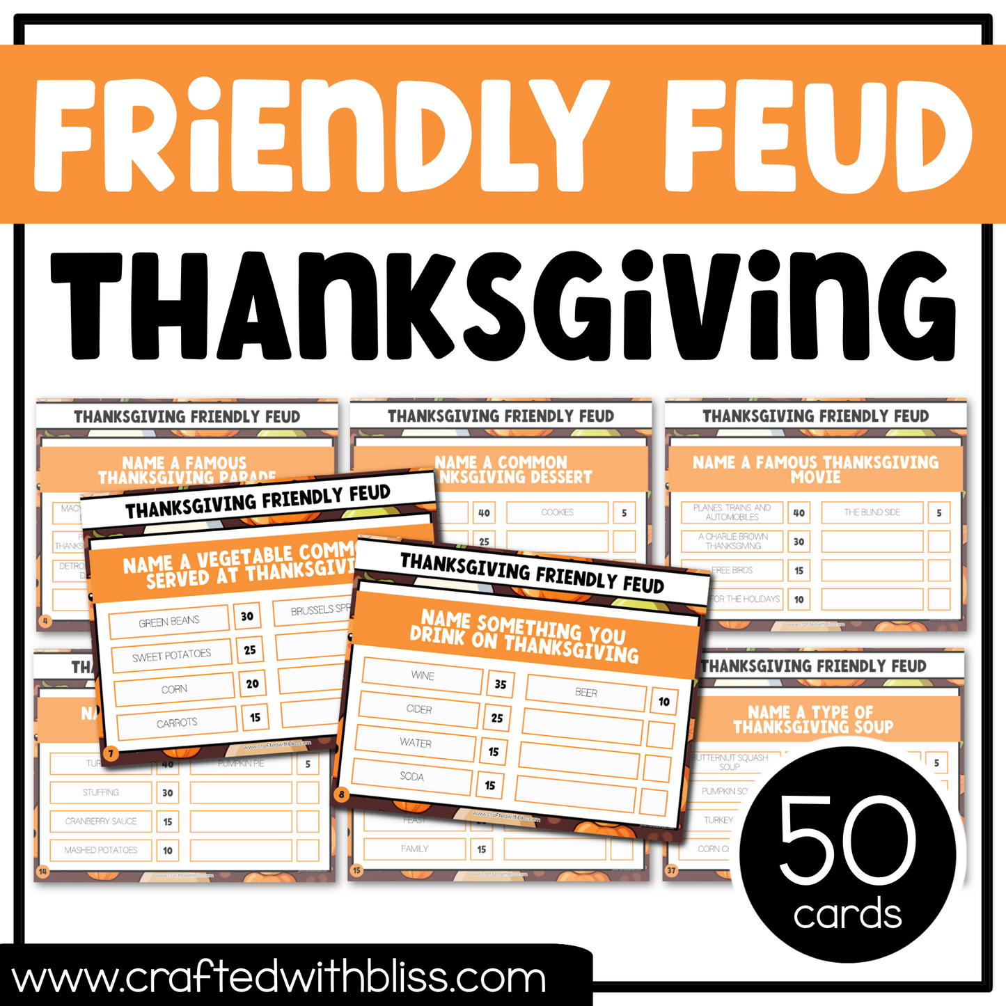 Thanksgiving Party Game Printable Bundle