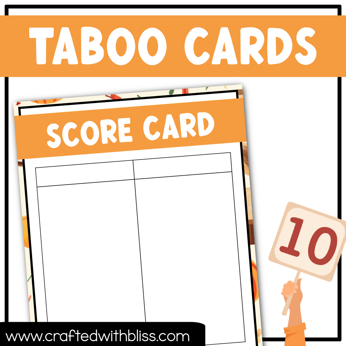 Thanksgiving Taboo Game 150 Cards Thanksgiving Party Game Night Forbidden Words Fun Friday Ice Breaker Brain Break