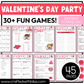 Printable Valentine's Day Party Games For All Bundle 30+ Games