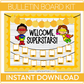 Superhero Theme Back To School Bulletin Board Kit | Welcome Superstars Classroom Decor