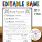 Editable Learning Name Worksheets | Morning Work