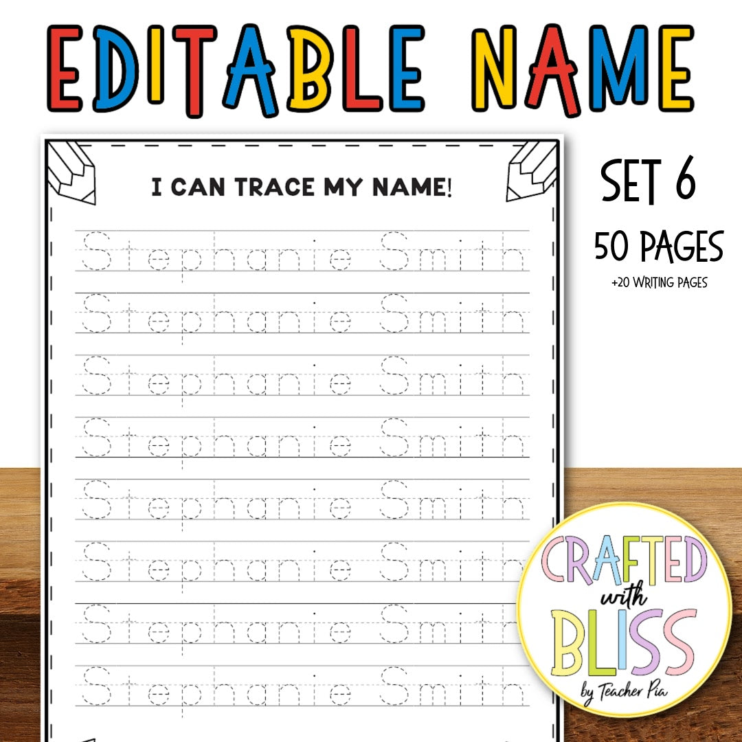 Editable Learning Name Worksheets | Morning Work