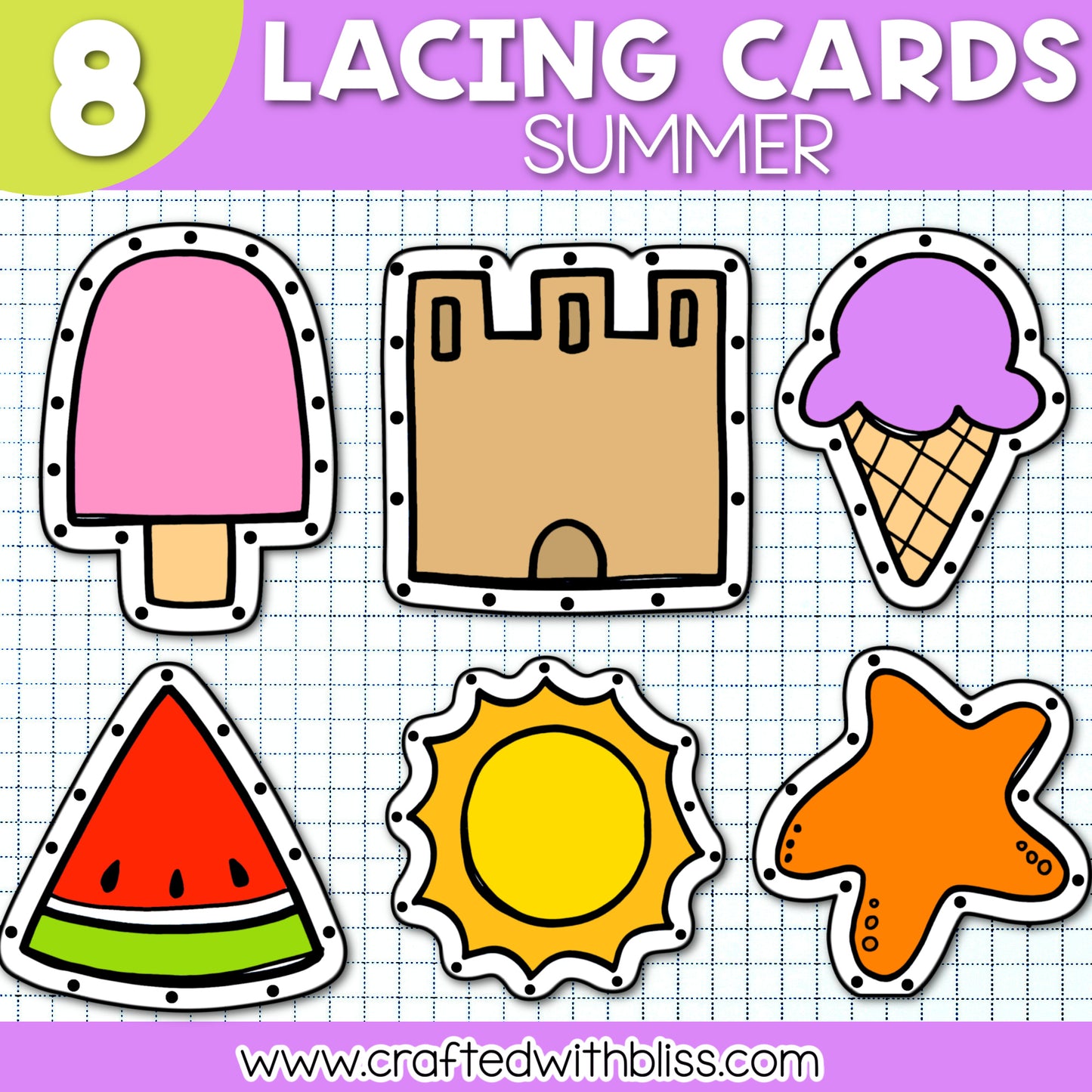 All Year Lacing Cards For Kids Big Bundle (Preschool, Sped, Kindergarten, OT)