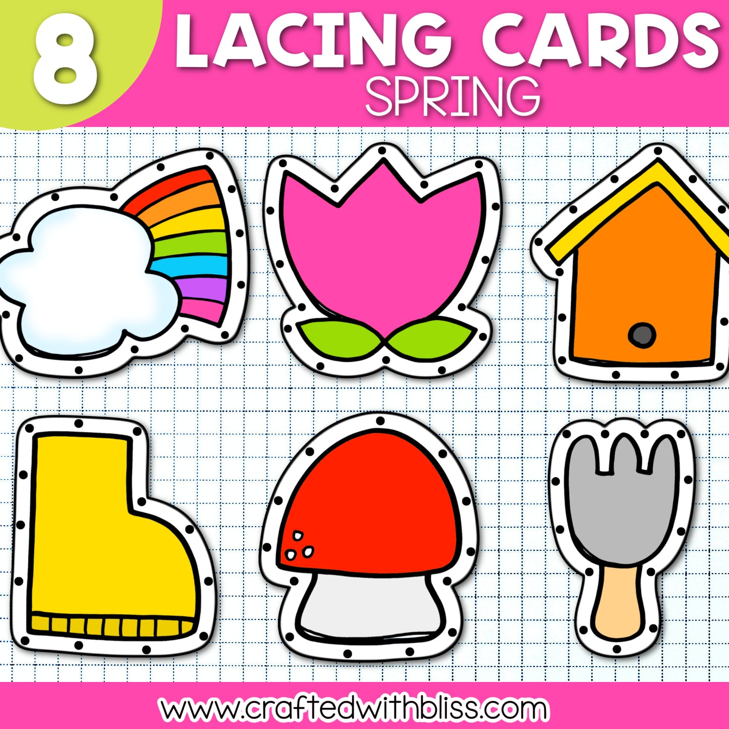 All Year Lacing Cards For Kids Big Bundle (Preschool, Sped, Kindergarten, OT)