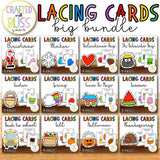 All Year Lacing Cards For Kids Big Bundle (Preschool, Sped, Kindergarten, OT)
