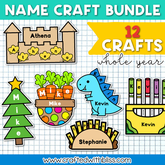 All Year Name Craft For Kids Big Bundle (Preschool, Sped, Kindergarten) Save More with this bundle!
