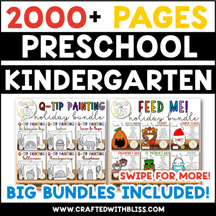 Pre-K Worksheets and Activities Mega Bundle,2000+ Pages of Preschool a ...