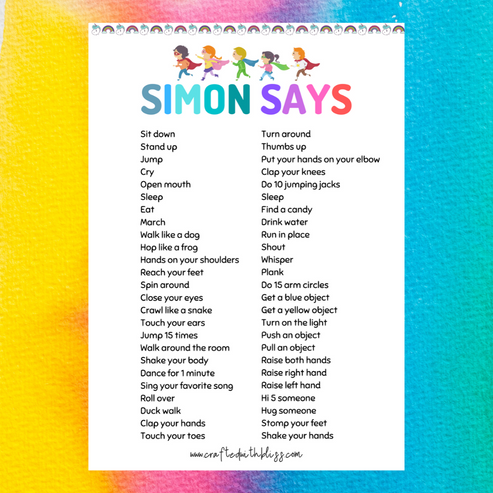 Simon Says Game For Kids – CraftedwithBliss