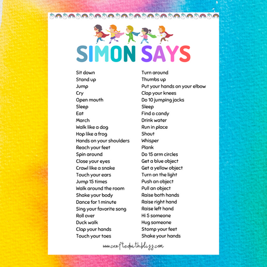 Simon Says Game For Kids - CraftedwithBliss